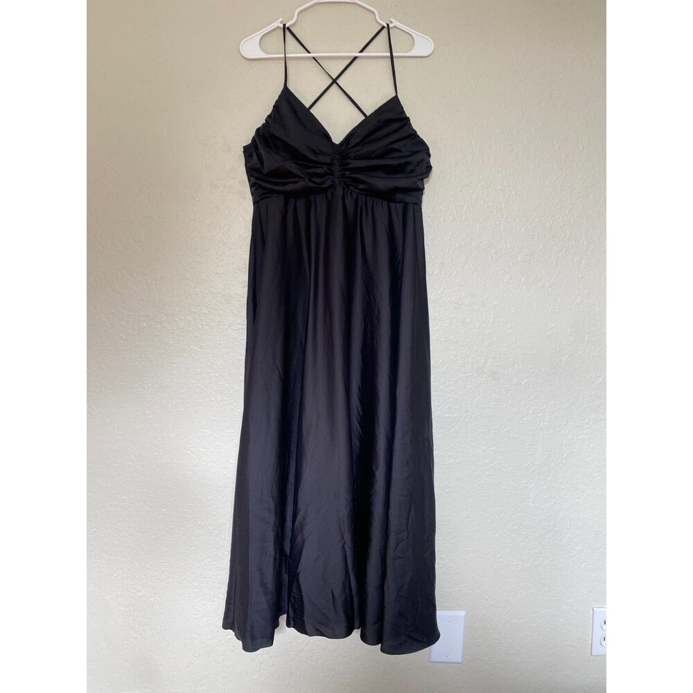 Banana Republic Women's Black Satin Dress Size Medium